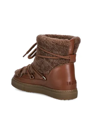 Inuikii Curly shearling round-toe lace-up boots - Brown - サムネイル3