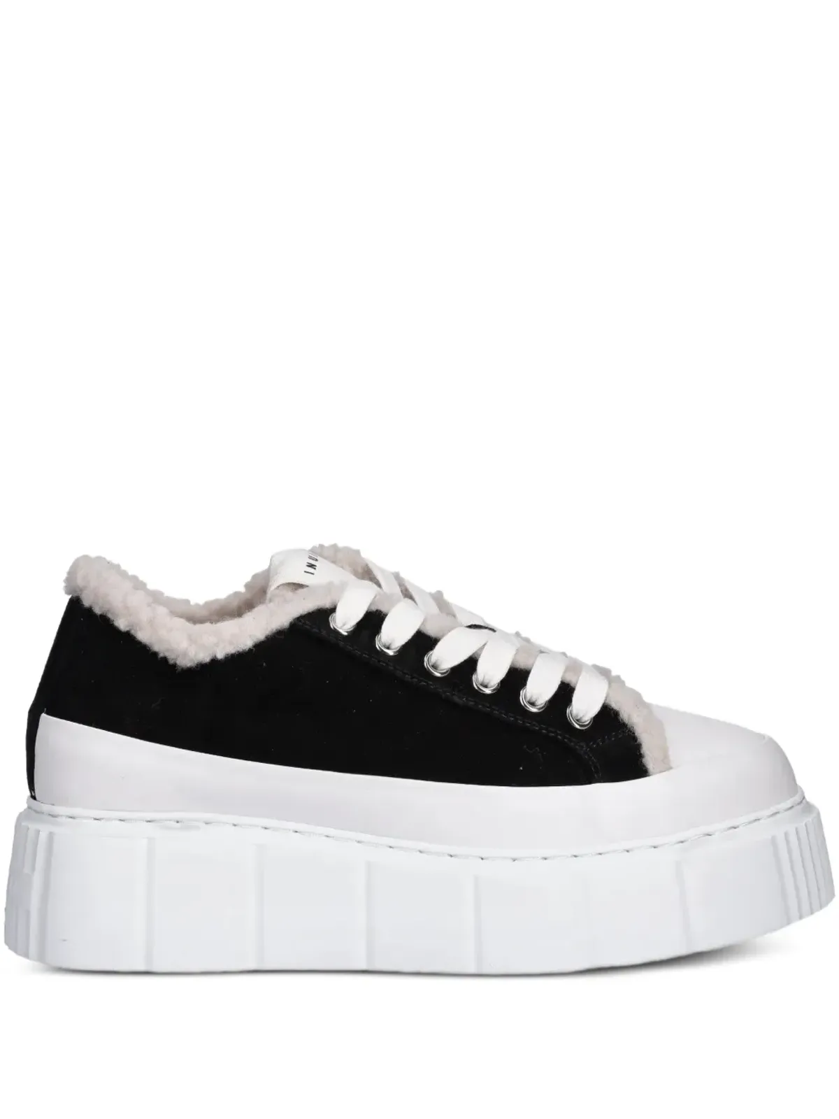 Inuikii Matilda Curly fleece platform sneakers - Black - 画像1
