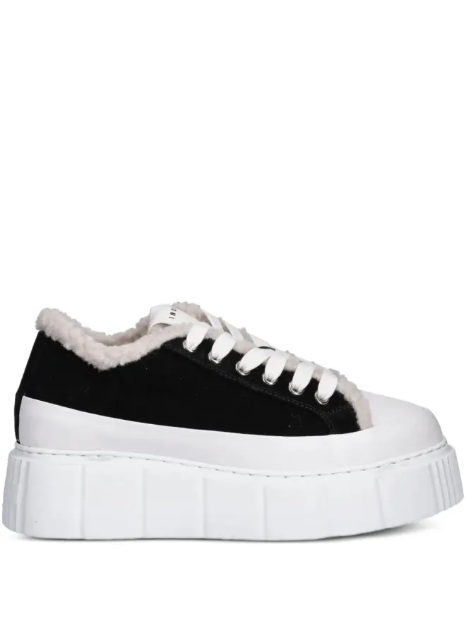 Inuikii Inuikii Matilda Curly fleece platform sneakers - Blackの商品画像
