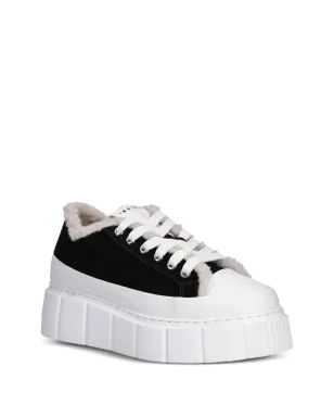 Inuikii Matilda Curly fleece platform sneakers - Black - サムネイル2