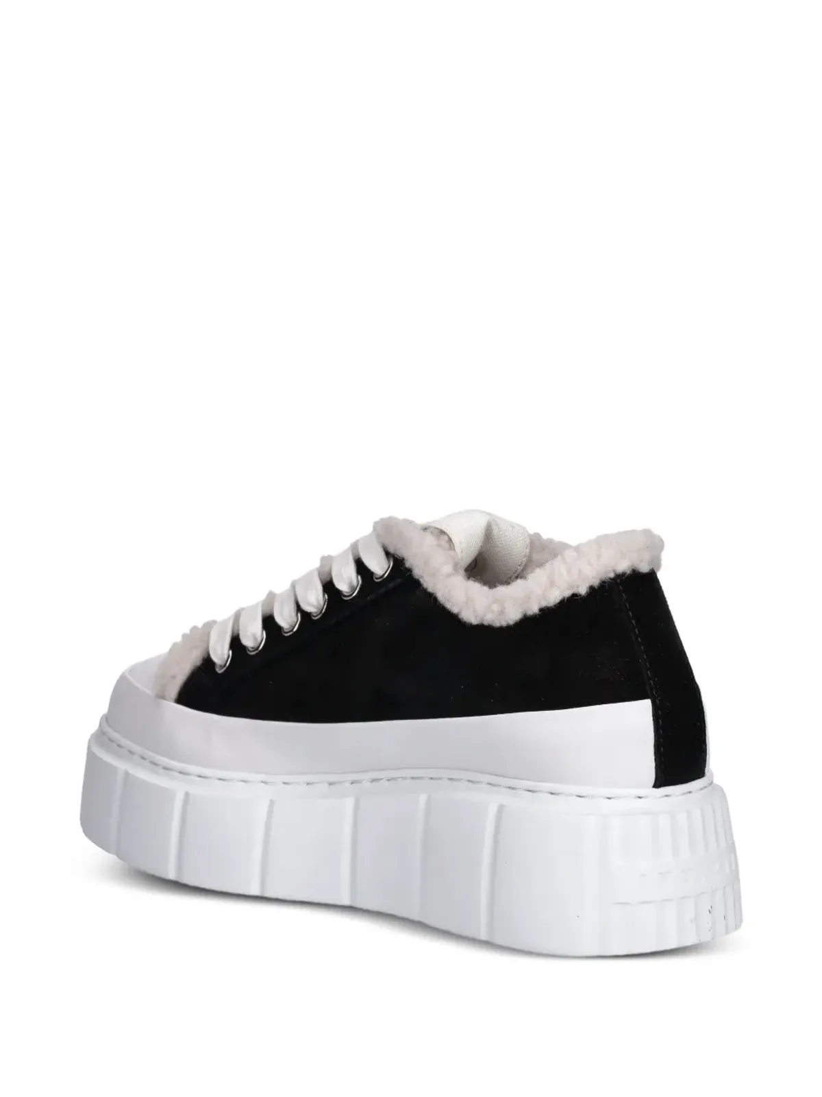 Inuikii Matilda Curly fleece platform sneakers - Black - 画像3