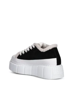 Inuikii Matilda Curly fleece platform sneakers - Black - サムネイル3