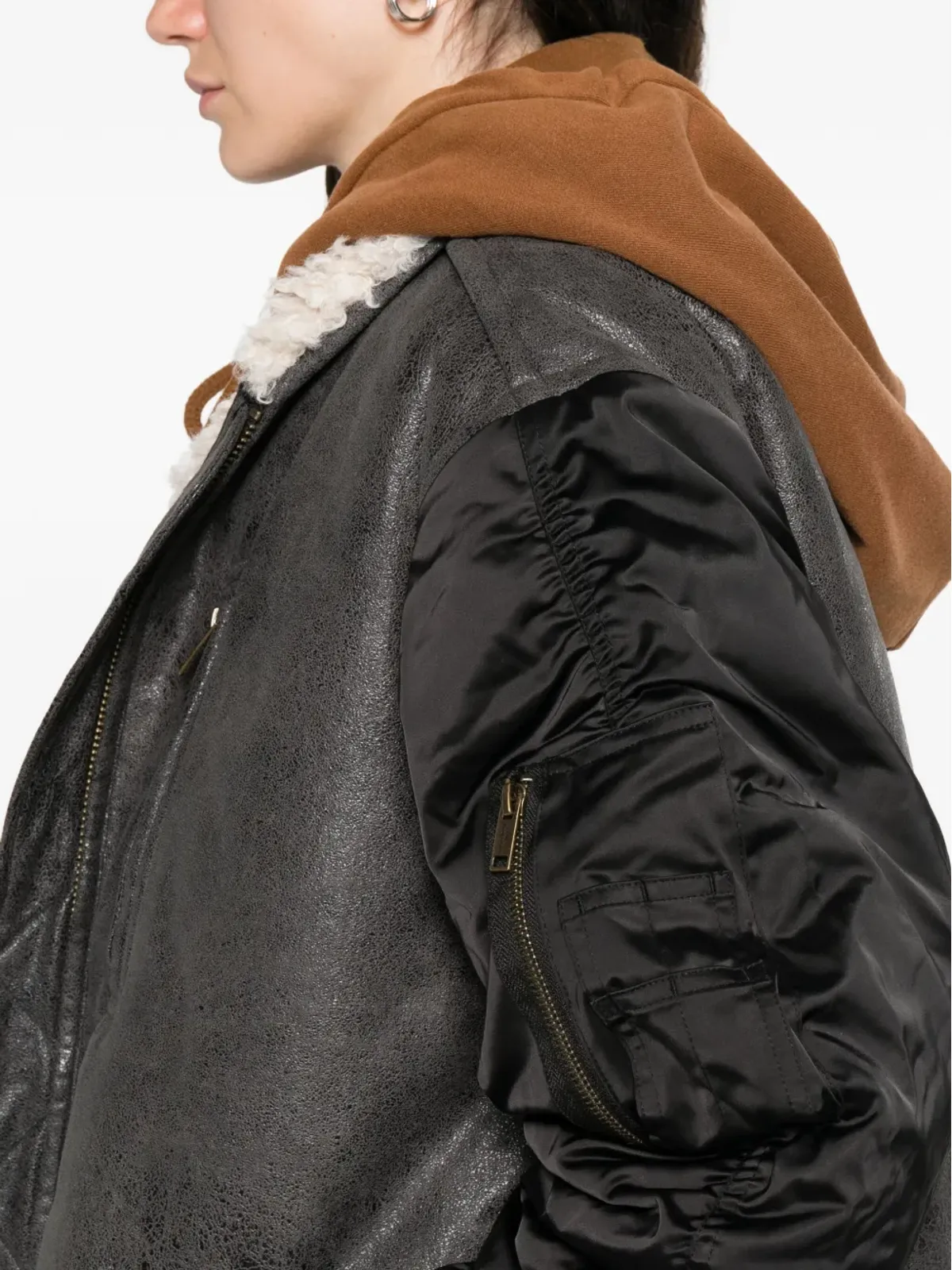 MARANT ÉTOILE メタリックエフェクト ボンバー ジャケット - 画像5