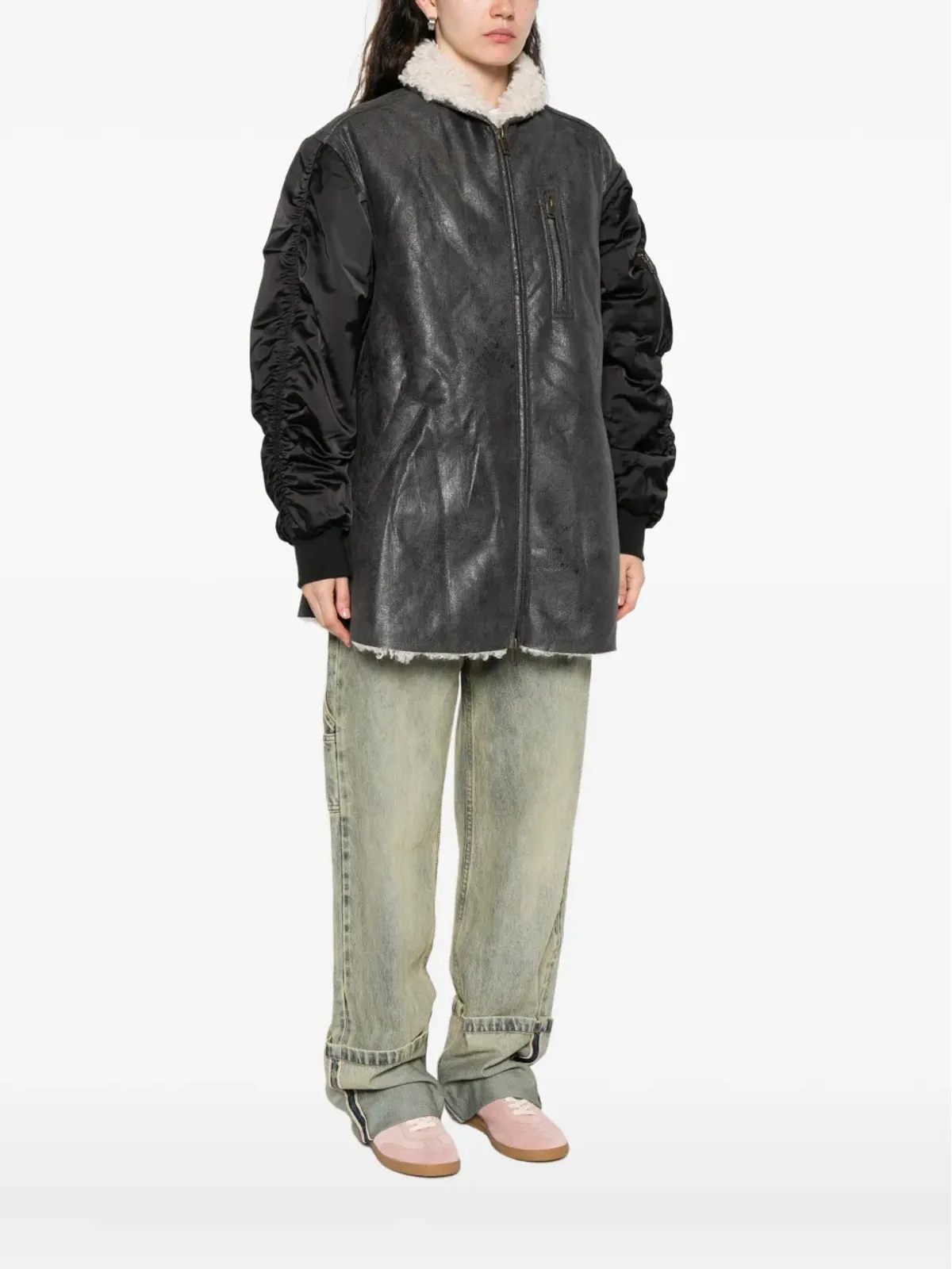 MARANT ÉTOILE メタリックエフェクト ボンバー ジャケット - 画像3