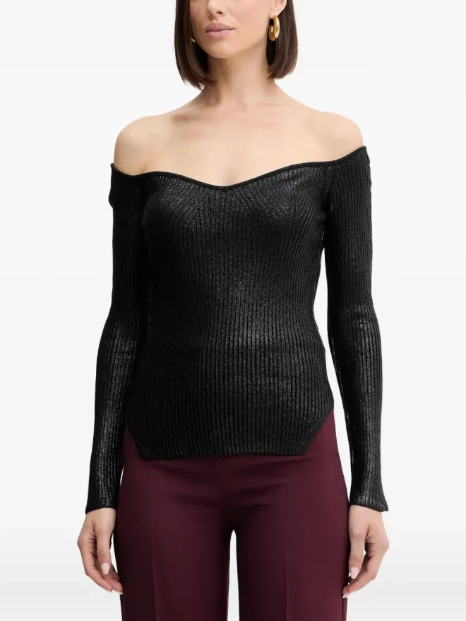 SIMONA CORSELLINI SIMONA CORSELLINI オフショルダー長袖セーターの商品画像
