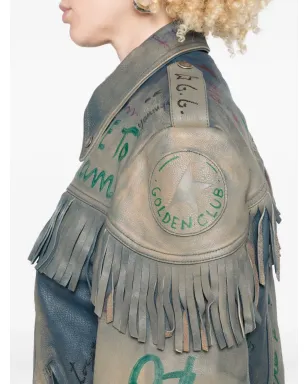 Golden Goose フリンジ付きレザージャケット - サムネイル5