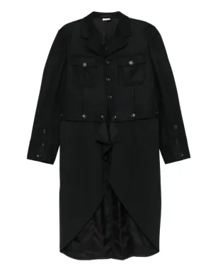 Comme des Garçons Homme Plus ボタン留め フラップポケット コート - サムネイル1