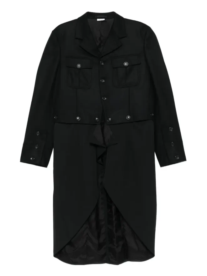 Comme des Garçons Homme Plus Comme des Garçons Homme Plus ボタン留め フラップポケット コートの商品画像