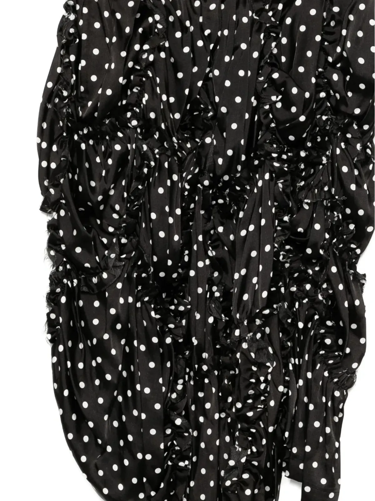 Black Comme Des Garçons ドット柄スカート - 画像3