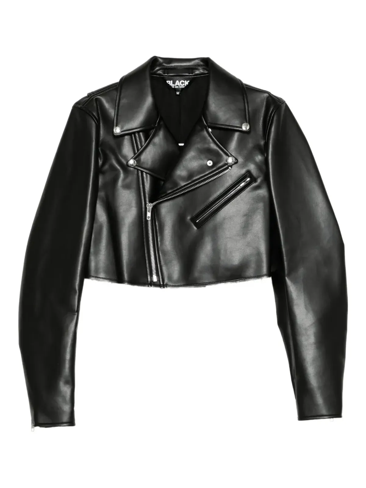Black Comme Des Garçons ジップアップ ライダースジャケット - 画像1