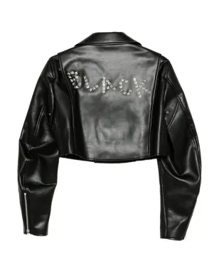 Black Comme Des Garçons ジップアップ ライダースジャケット - サムネイル2