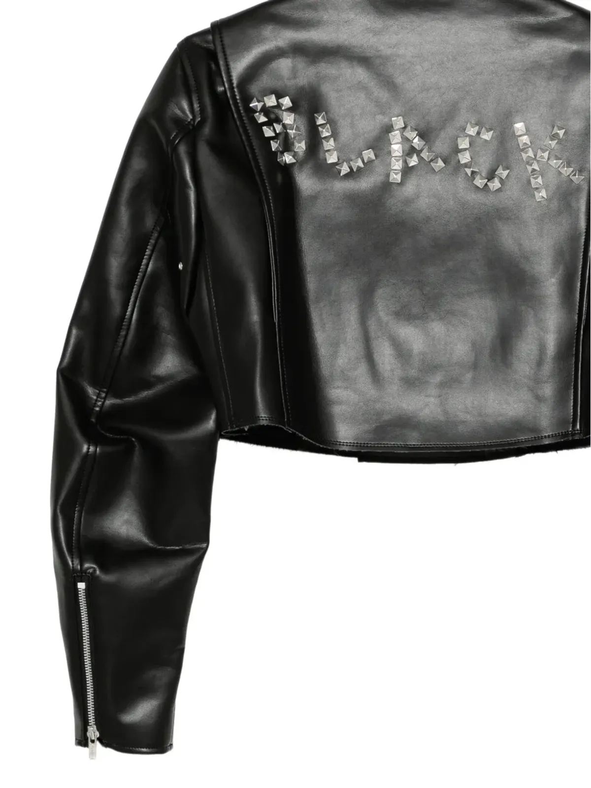 Black Comme Des Garçons ジップアップ ライダースジャケット - 画像3