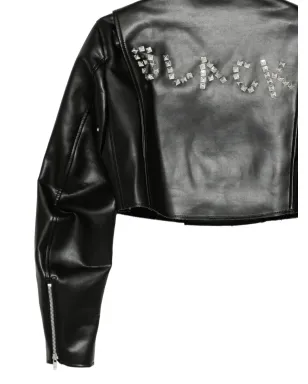 Black Comme Des Garçons ジップアップ ライダースジャケット - サムネイル3