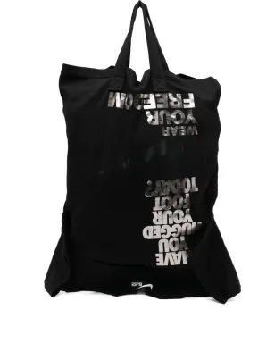 Black Comme Des Garçons x Nike プリント トートバッグ - サムネイル1