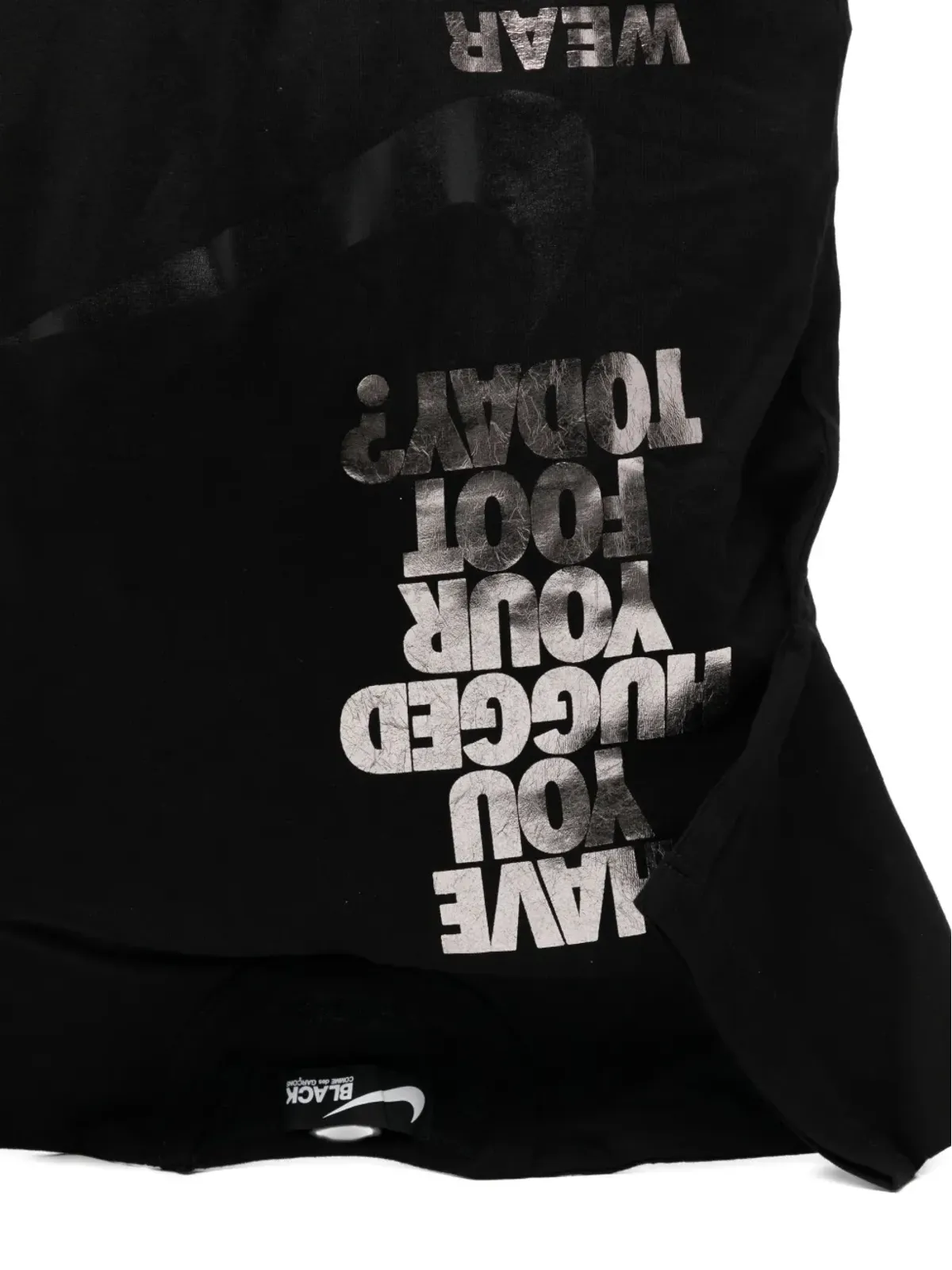 Black Comme Des Garçons x Nike プリント トートバッグ - 画像4