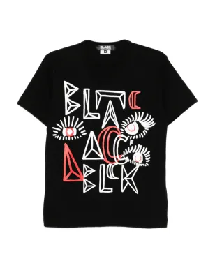 Black Comme Des Garçons グラフィックプリントTシャツ - サムネイル1