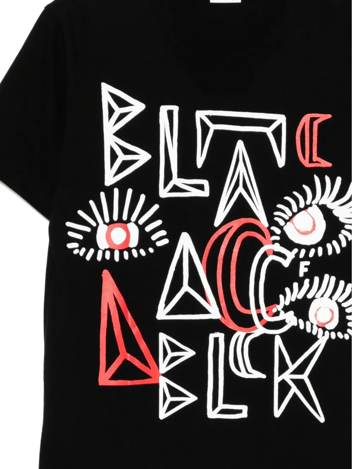 Black Comme Des Garçons グラフィックプリントTシャツ - 画像3