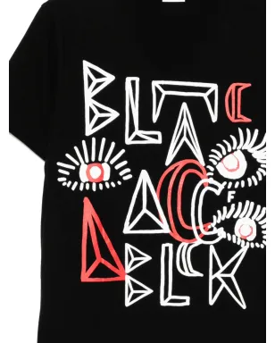 Black Comme Des Garçons グラフィックプリントTシャツ - サムネイル3