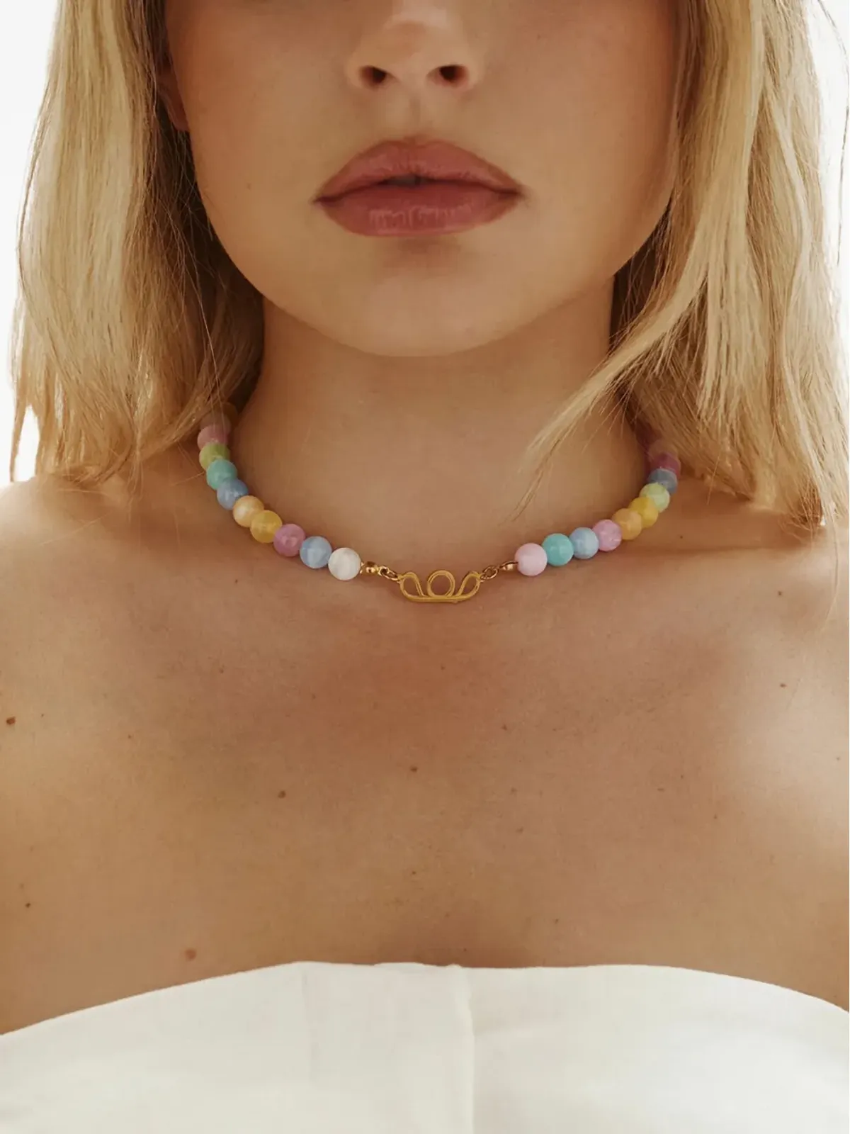 Labelled Jewellery セレーヌ ビーズ チョーカー - ゴールド - 画像2