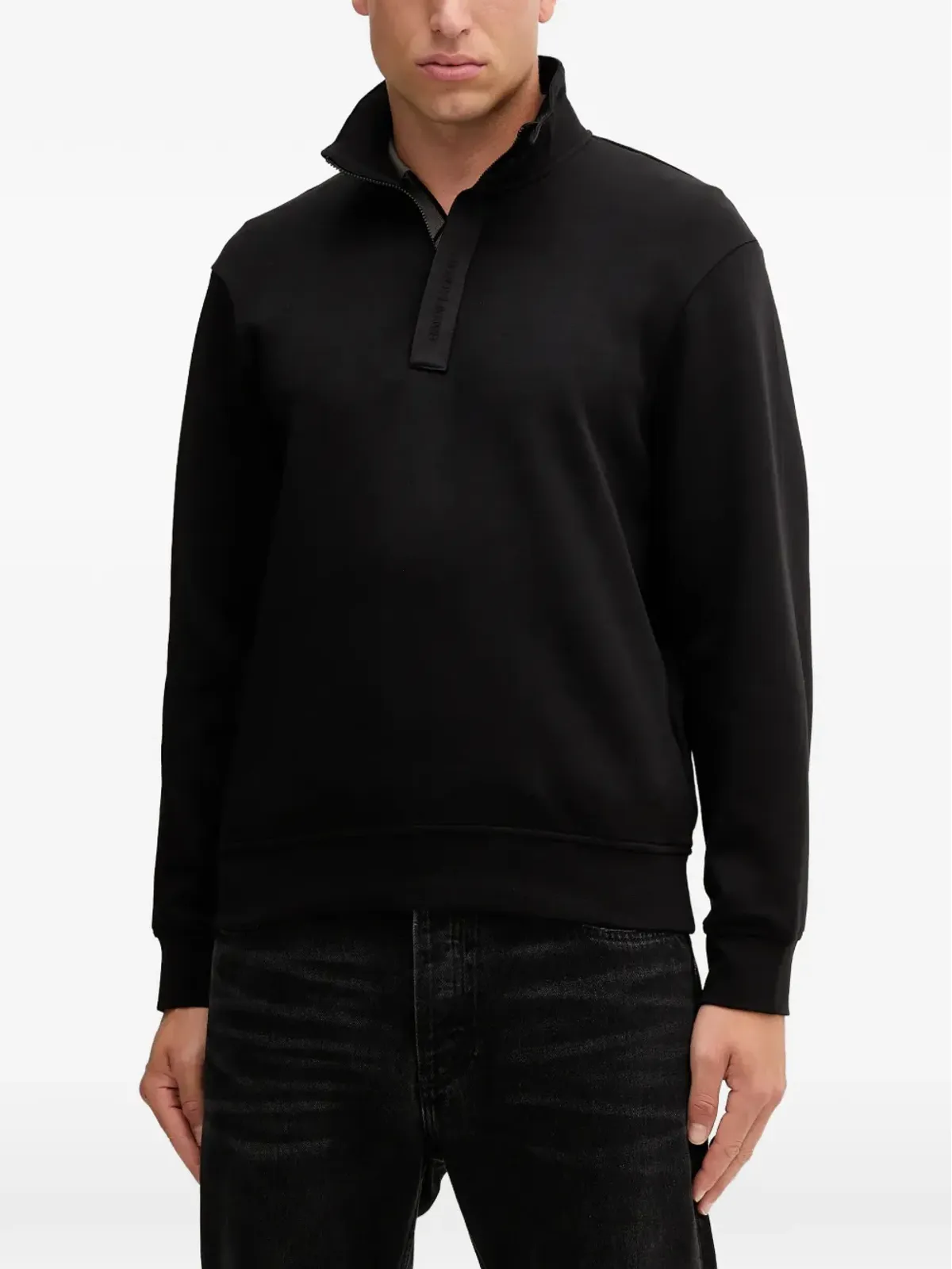 Armani Exchange ジップカラー付きスウェットシャツ - 画像1