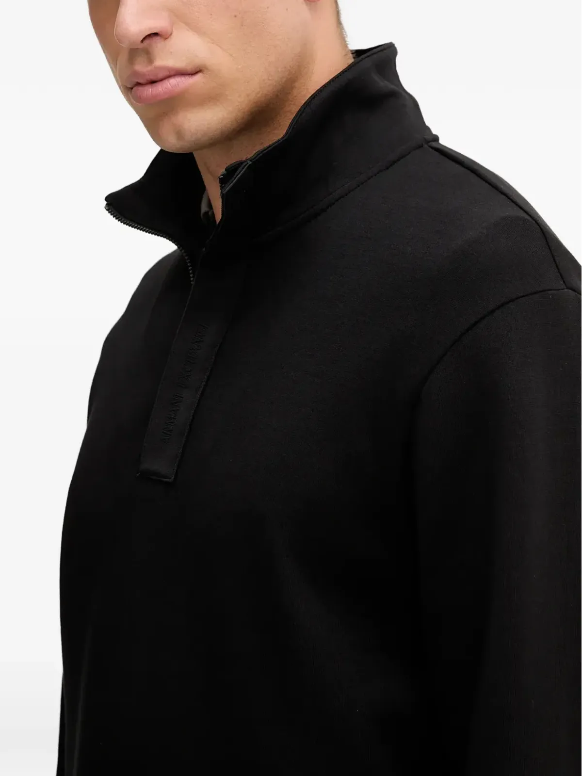 Armani Exchange ジップカラー付きスウェットシャツ - 画像4