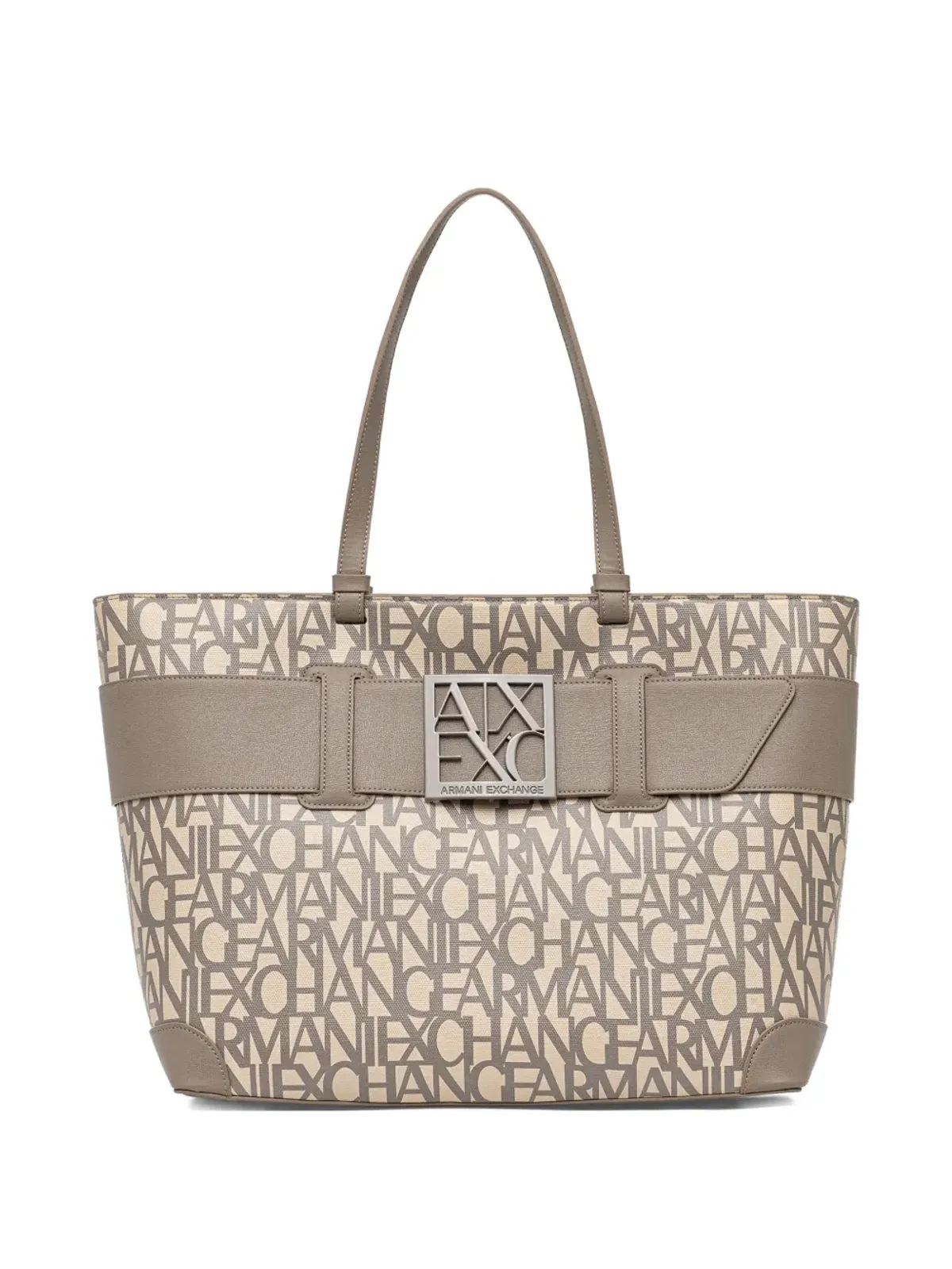 Armani Exchange ロゴアップリケ柄トートバッグ - 画像1