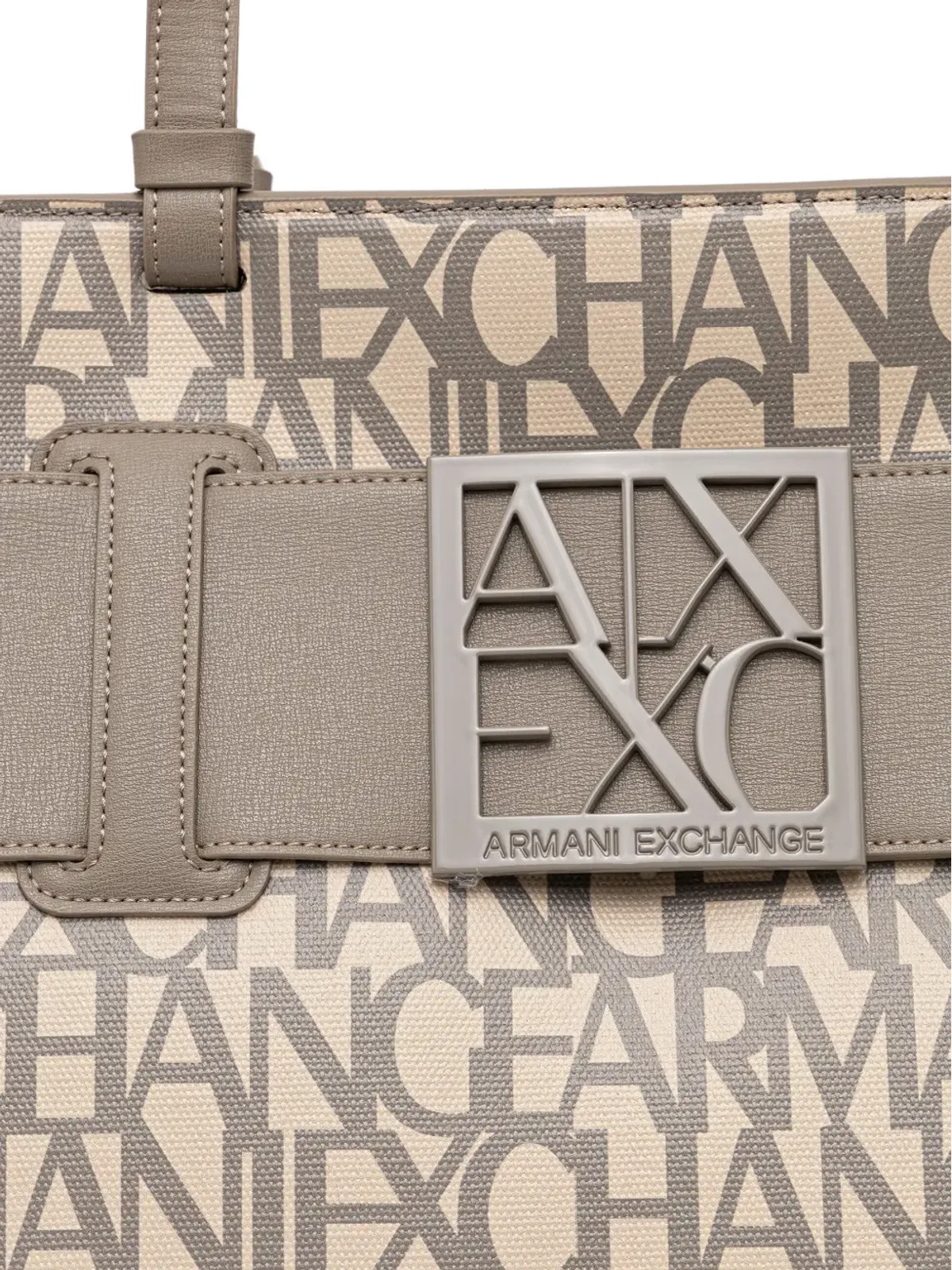 Armani Exchange ロゴアップリケ柄トートバッグ - 画像4
