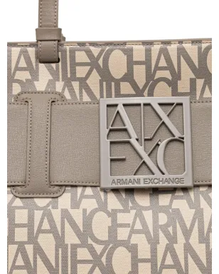 Armani Exchange ロゴアップリケ柄トートバッグ - サムネイル4