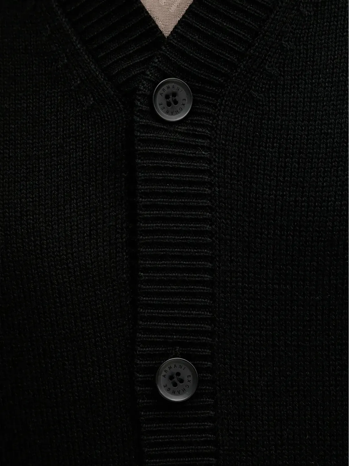 Armani Exchange Vネックカーディガン - ブラック - 画像5
