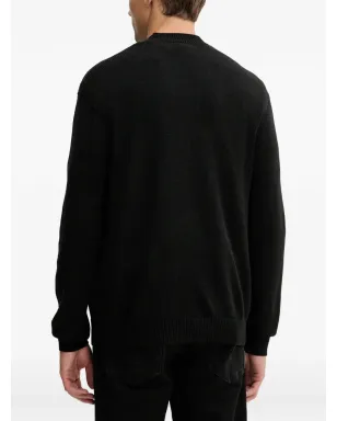 Armani Exchange Vネックカーディガン - ブラック - サムネイル3