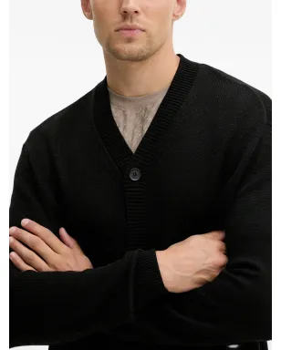 Armani Exchange Vネックカーディガン - ブラック - サムネイル4