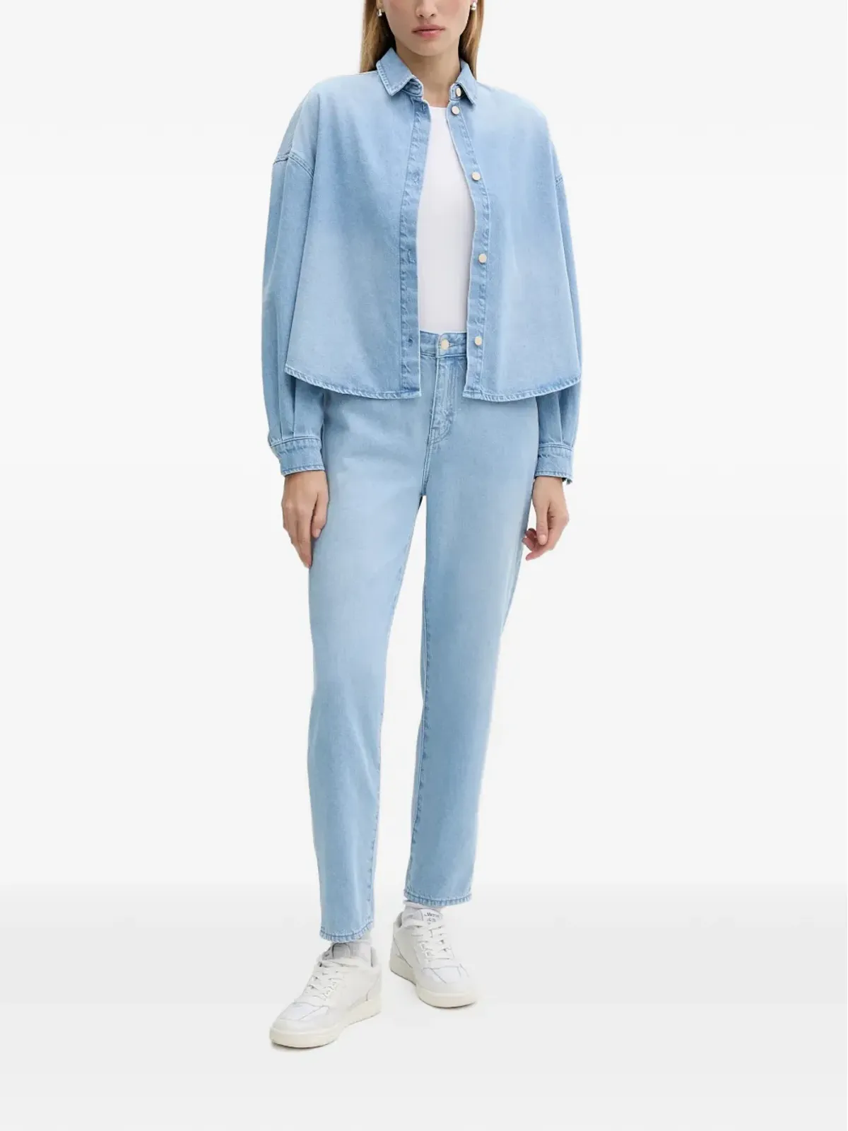 Armani Exchange 衿付きクロップドトップ - 画像2