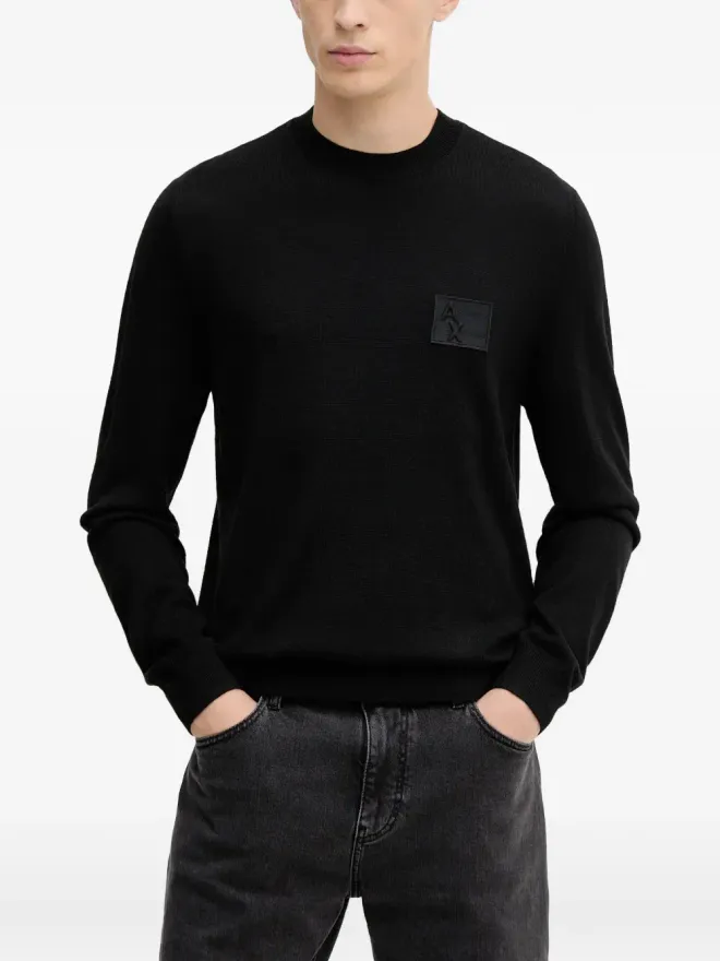 Armani Exchange Armani Exchange アップリケ クルーネック セーターの商品画像