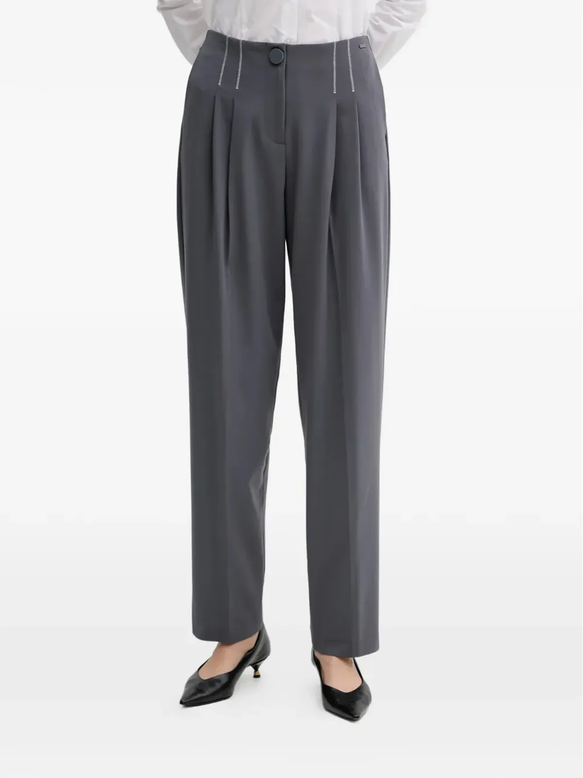 Armani Exchange プリーツパンツ - グレー - 画像1