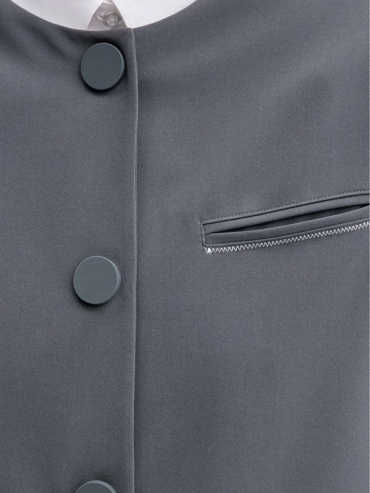 Armani Exchange ボタン付きクロップドジャケット - グレー - 画像5