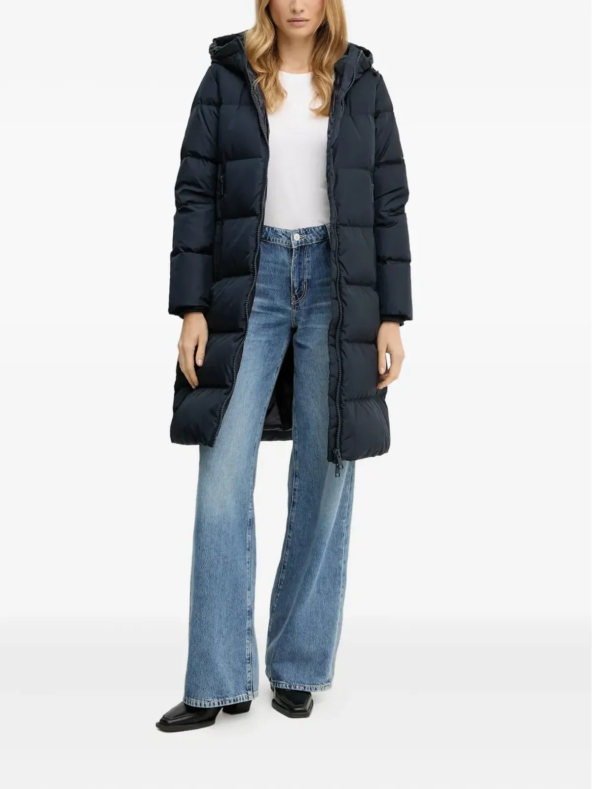 Armani Exchange フード付きジップコート - ブルー - 画像2