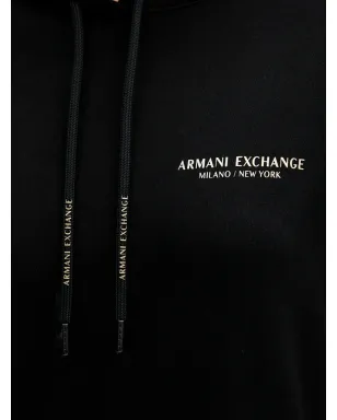 Armani Exchange ドローストリングフード付きミニドレス - ブラック - サムネイル5