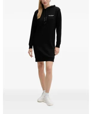 Armani Exchange ドローストリングフード付きミニドレス - ブラック - サムネイル2