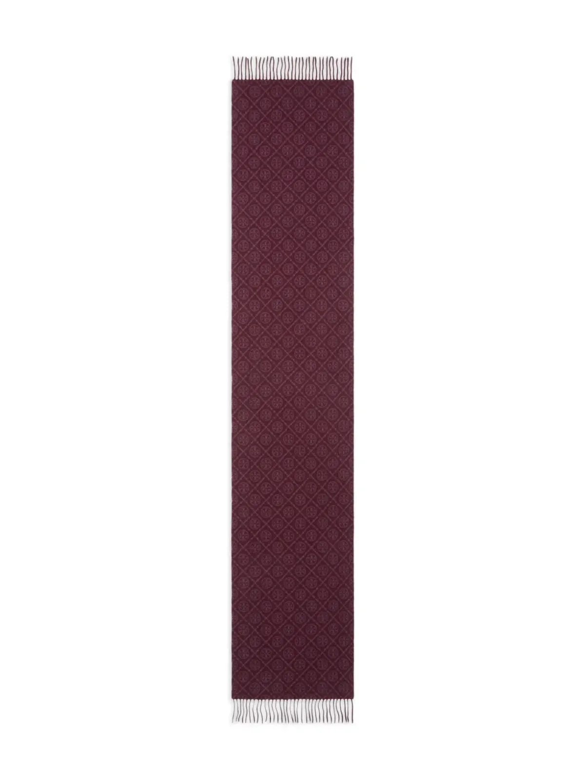 Tory Burch モノグラム柄オブロングスカーフ - 画像1