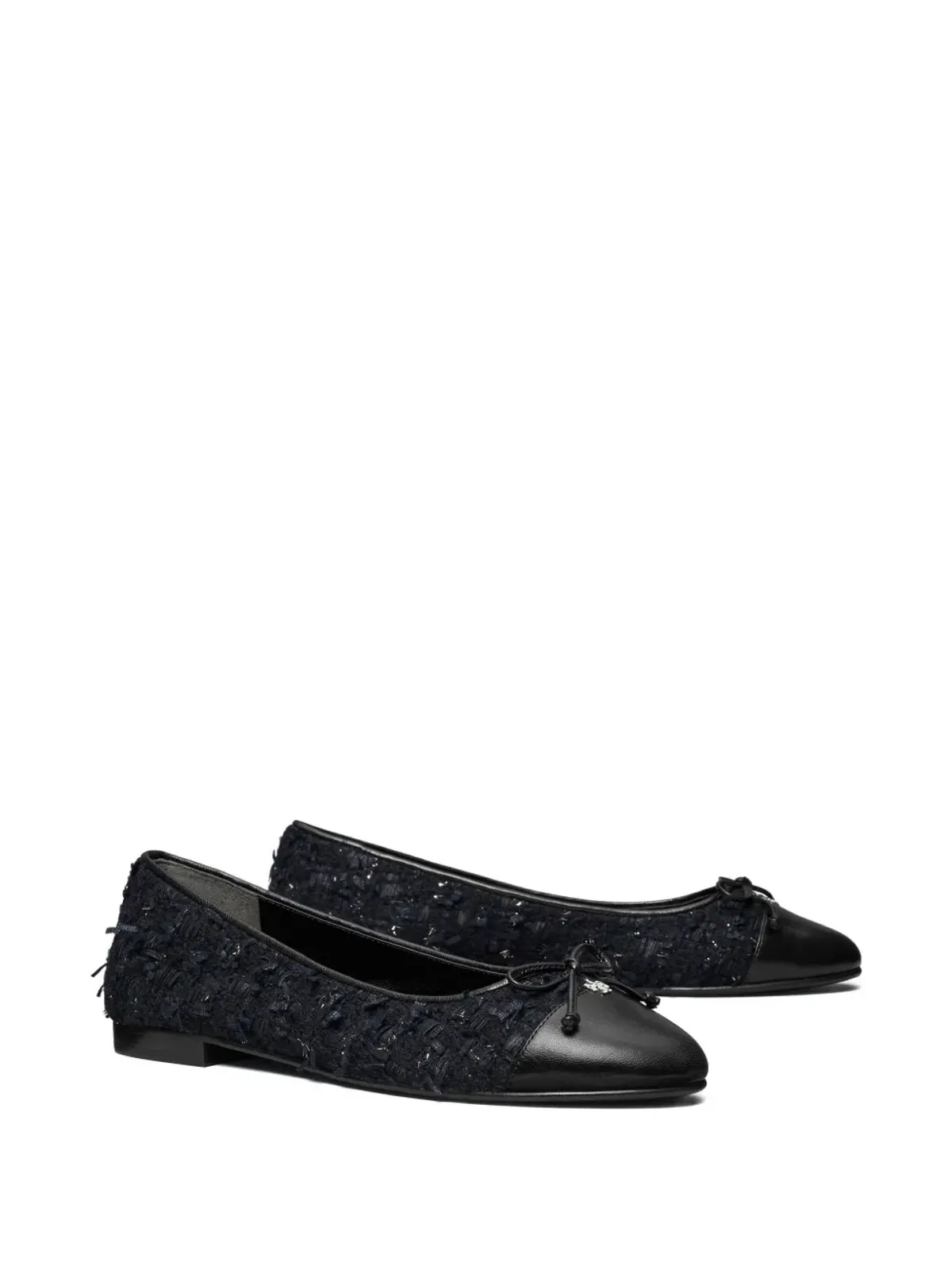 Tory Burch ツイードキャップトゥ バレエフラット - 画像2