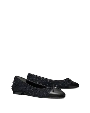 Tory Burch ツイードキャップトゥ バレエフラット - サムネイル2