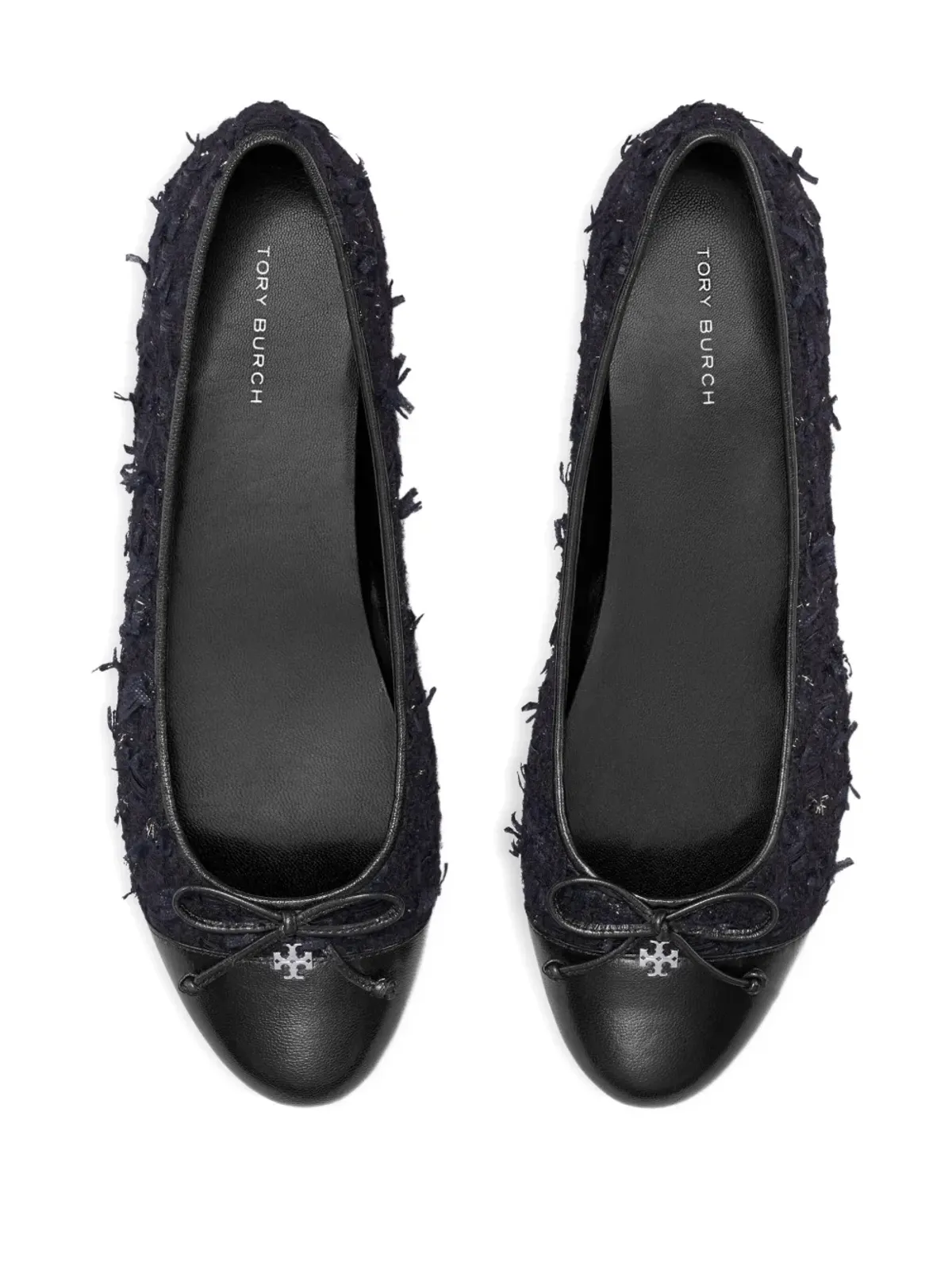 Tory Burch ツイードキャップトゥ バレエフラット - 画像3