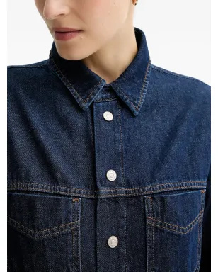 Marc O'Polo ボタンアップジャンプスーツ - Blue - サムネイル5
