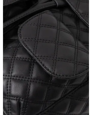 GUESS USA キルティング風チェーンディテール バックパック ブラック - サムネイル5