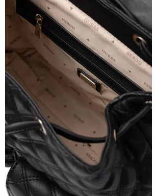 GUESS USA キルティング風チェーンディテール バックパック ブラック - サムネイル4