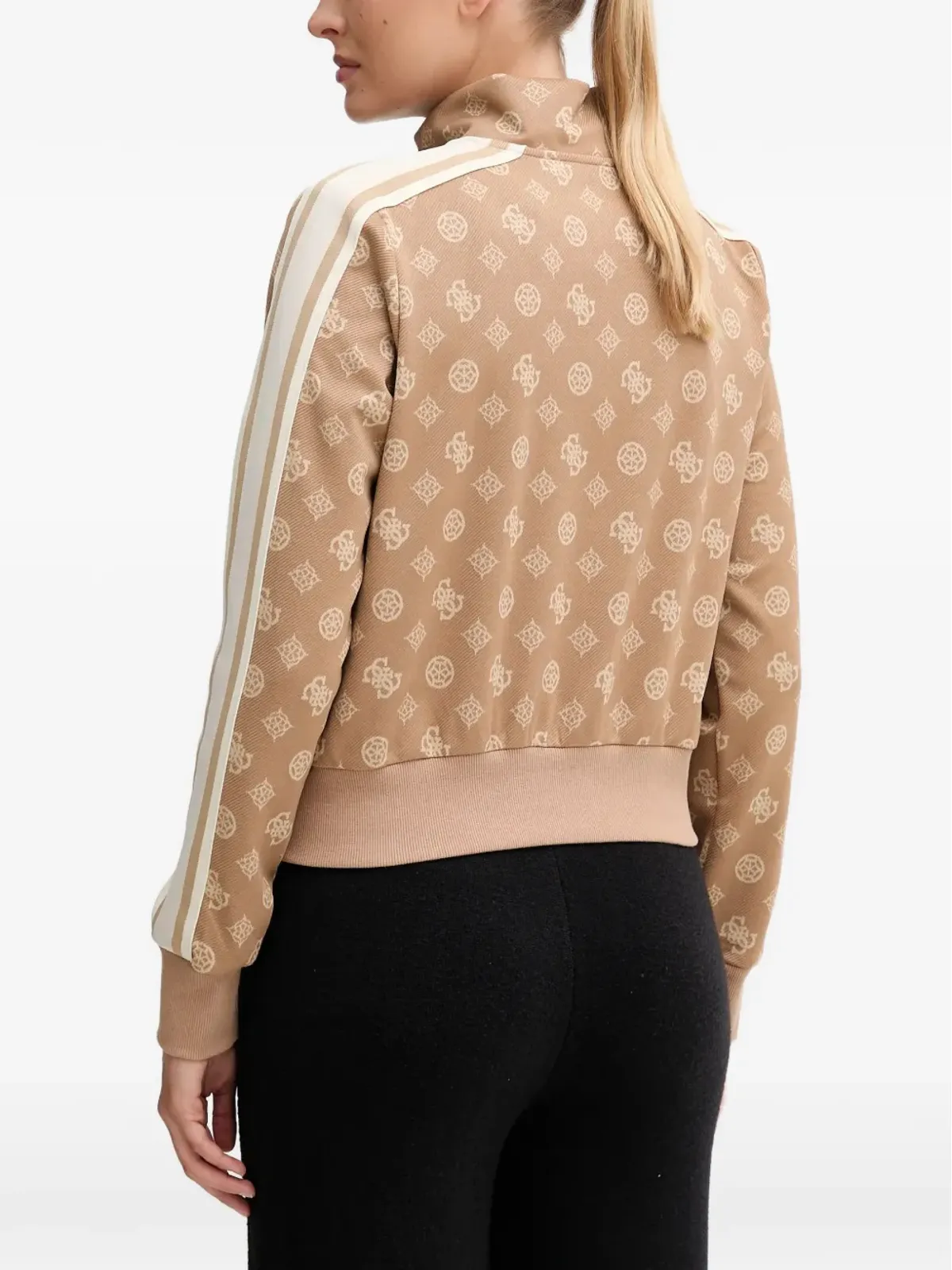 GUESS USA モノグラム柄ジップアップスウェット - 画像3