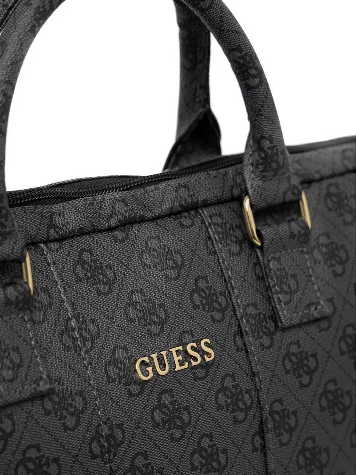GUESS USA モノグラム トップハンドル ラップトップバッグ - 画像4