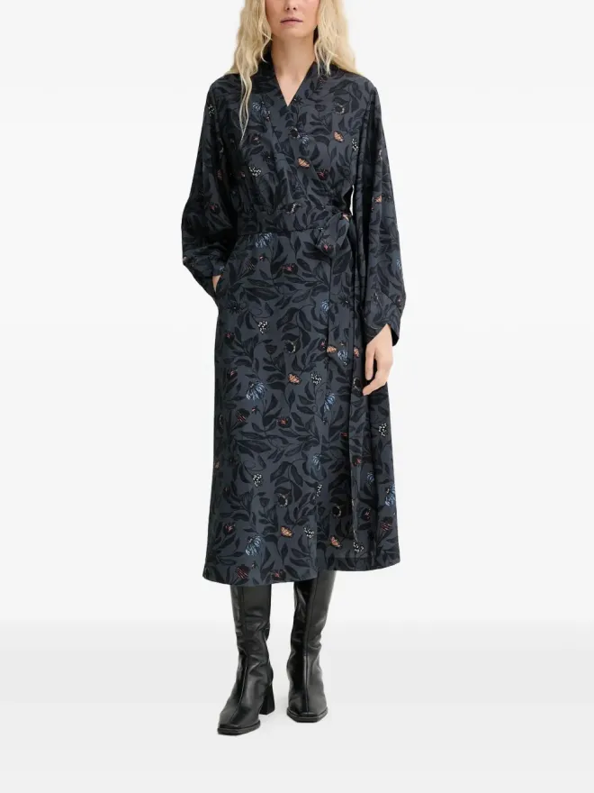 MUNTHE MUNTHE Gitalu 花柄ミディドレス グレーの商品画像