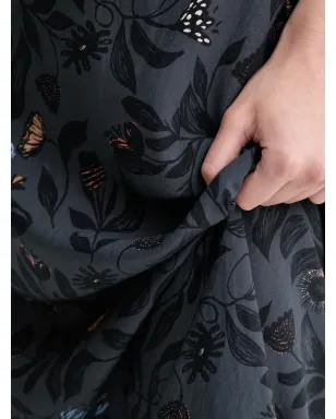 MUNTHE バドット花柄マキシスカート - グレー - サムネイル4