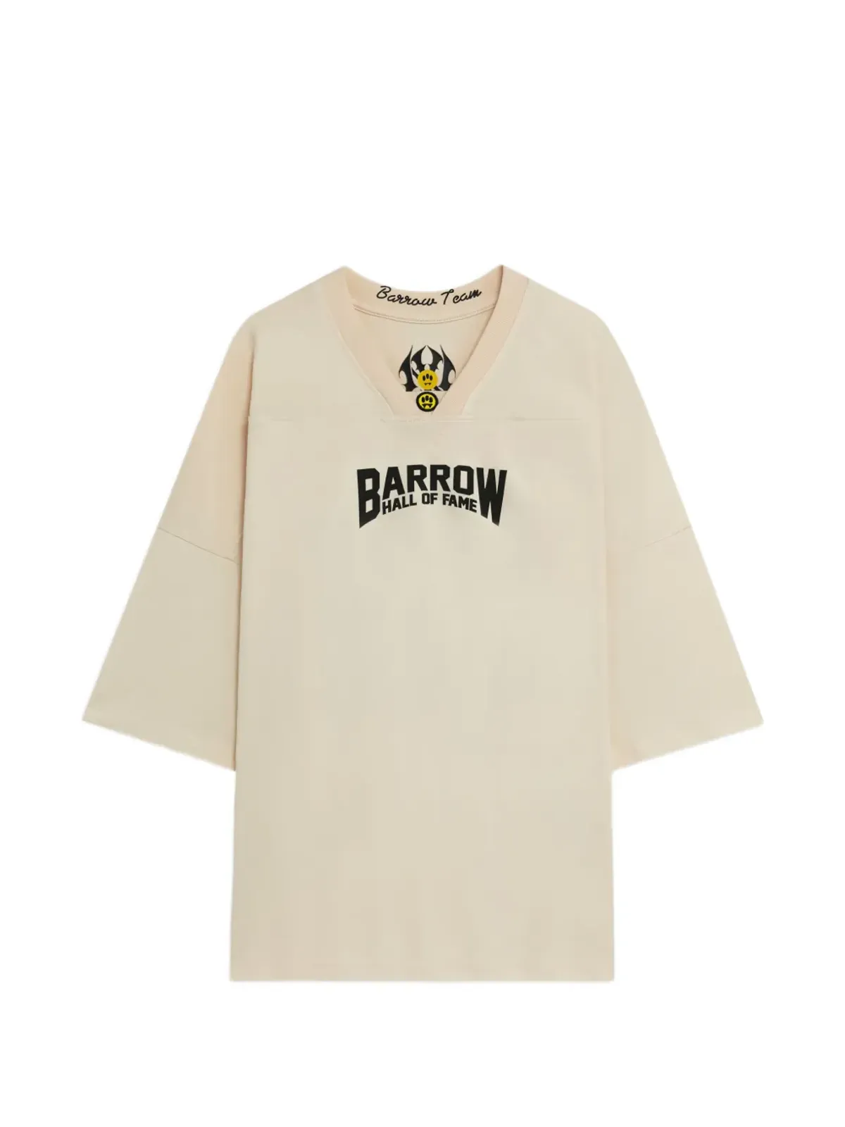 BARROW プリントVネックTシャツ - ニュートラル - 画像1